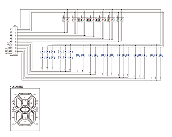 LED数字表示器・AD-1229FB、回路図