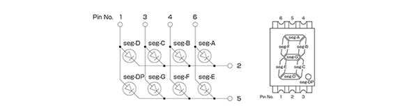 LED数字表示器・AD-407G2、回路図
