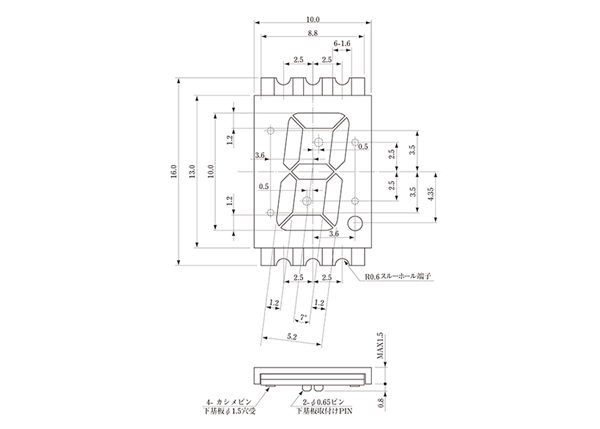 薄型led数字表示器 Ad 407g2 の仕様 特長 エーシック