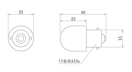 Bulb type LED Dimensions